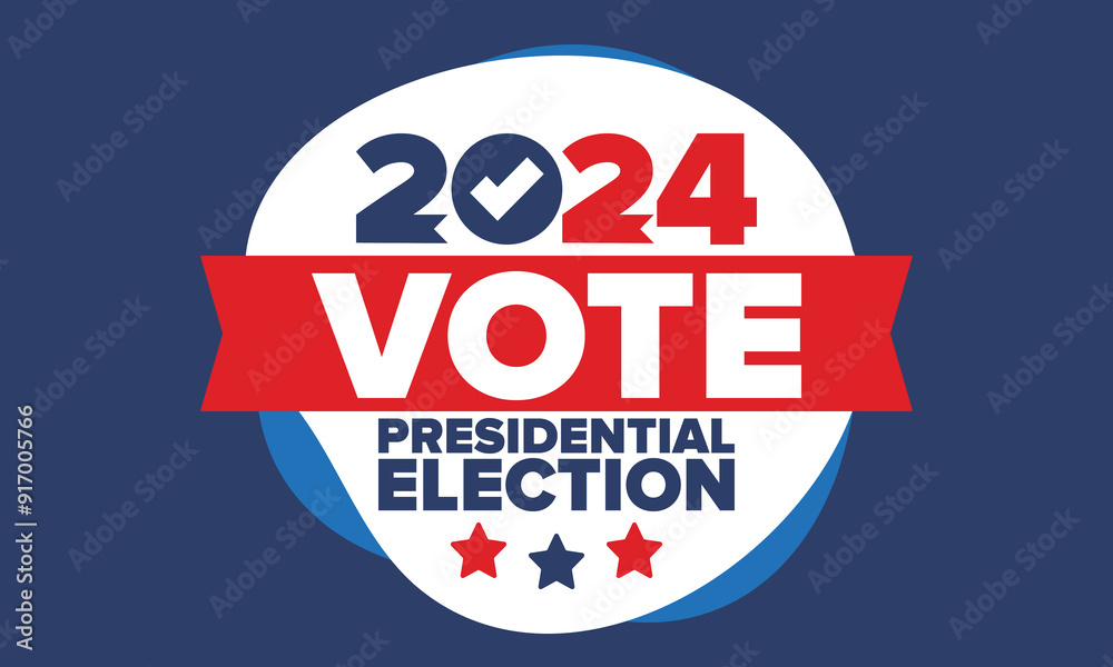 Presidential Election 2024 in United States. Vote day, November 5. US Election. Patriotic american element. Poster, card, banner and background. Vector illustration Presidential Election 2024 in United States. Vote day, November 5. US Election. Patriotic american element. Poster, card, banner and background. Vector illustration