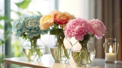 Wallpaper Mural Elegant Floral Arrangement in Vases Torontodigital.ca