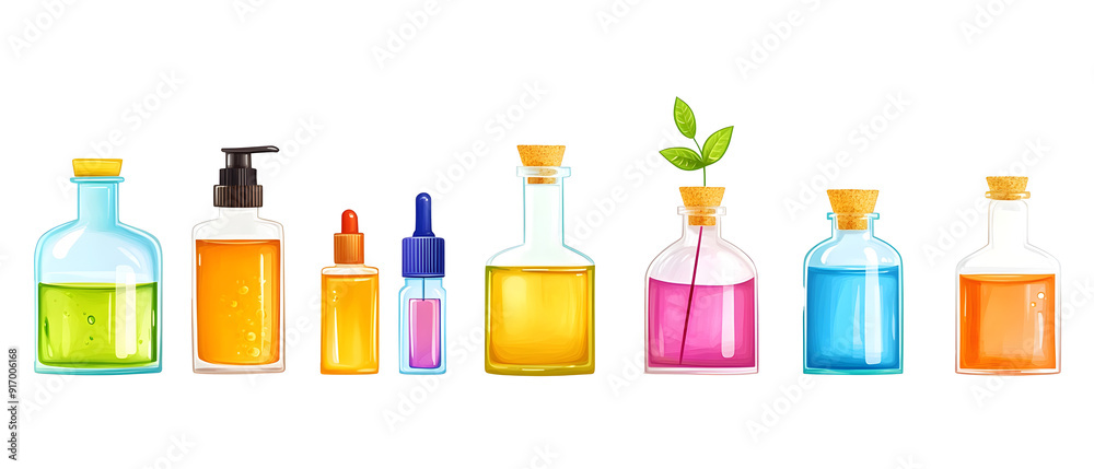 illustration of essential oil bottles isolated background transparent png illustration of essential oil bottles isolated background transparent png
