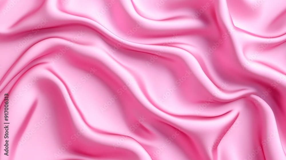 Abstract pink fabric with smooth, flowing waves and wrinkles. Abstract pink fabric with smooth, flowing waves and wrinkles.