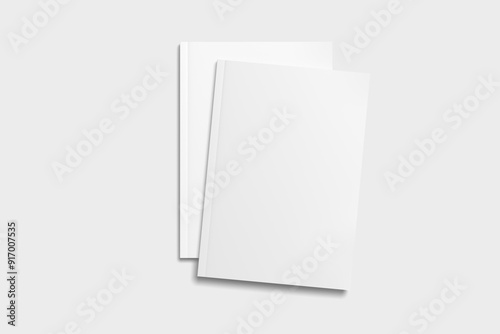 Magazine mockup on a white background