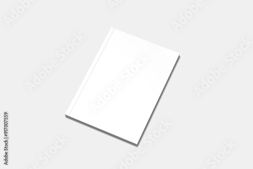 Magazine mockup on a white background