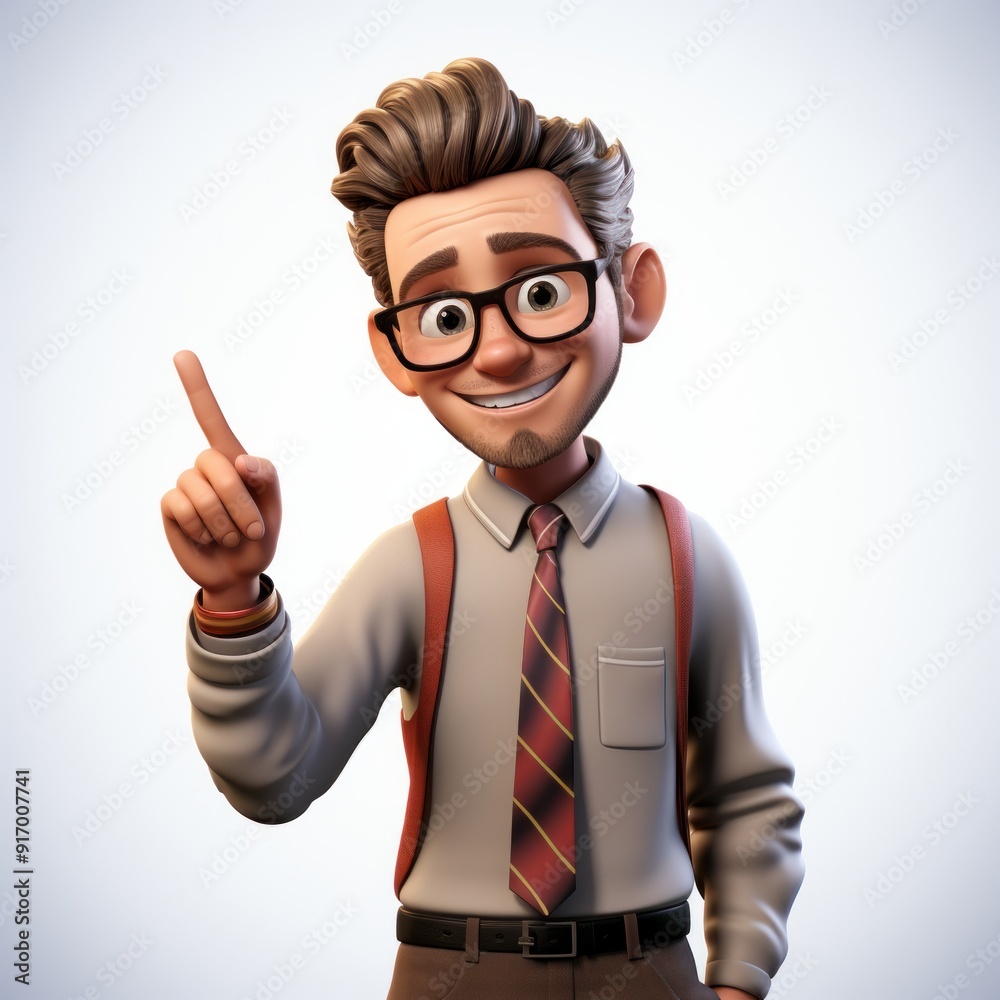 3d cartoon style character of a female teacher 3d cartoon style character of a female teacher
