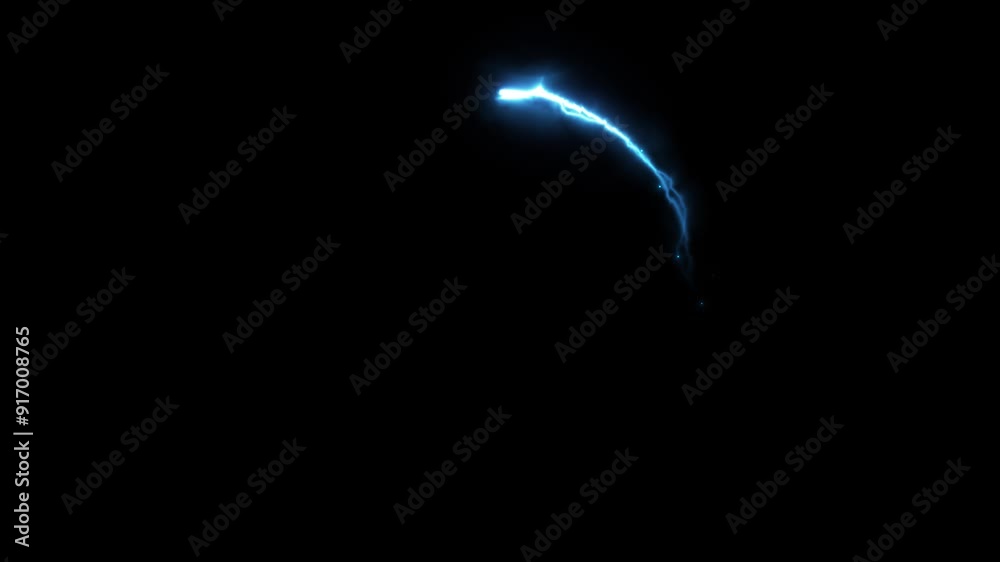 Seamless loop animation circle frame 4K video motion graphic. Animated borders frame glowing neon electric lights. abstract lightning neon round frame line animation. Lightning Thunderbolt