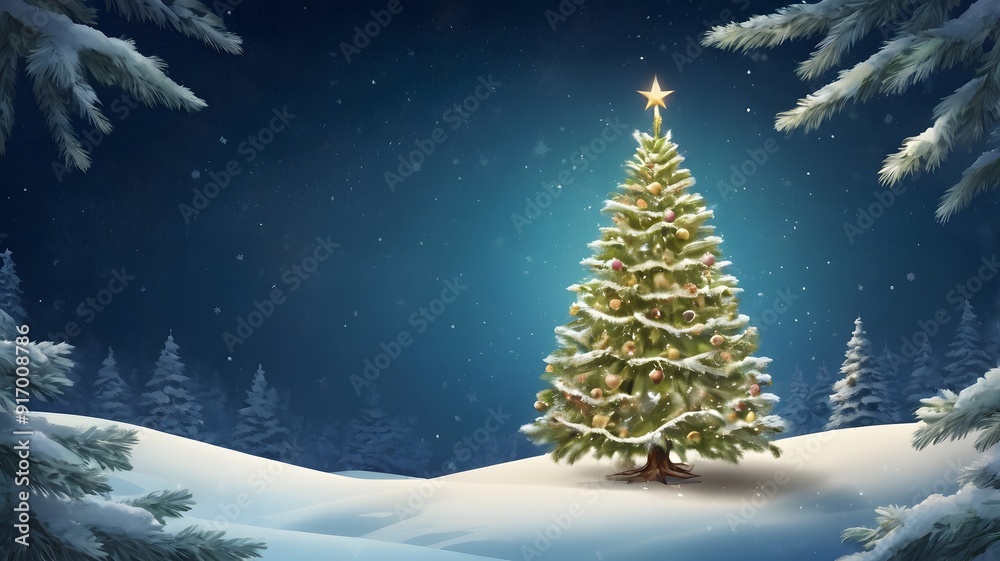 Fototapeta premium christmas tree background. Generative AI 