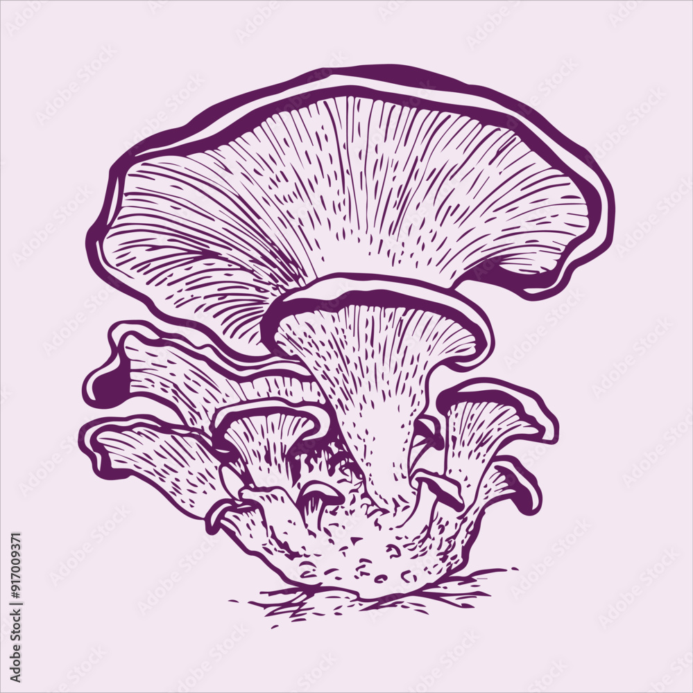 vector mushroom sketch useful for labels and more vector mushroom sketch useful for labels and more