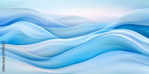 Abstract Blue Water Texture Background with White Waves, Ocean or Sea Water Surface