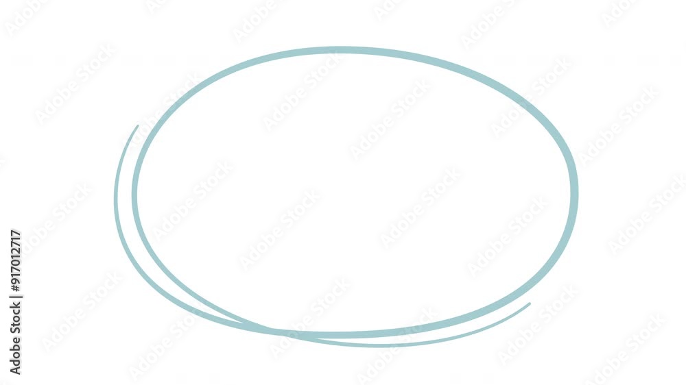 Oval blue frame self drawing line animation. Design element. Oval blue frame self drawing line animation. Design element.
