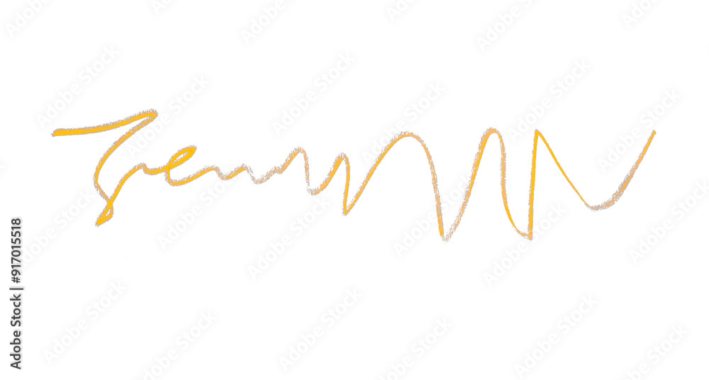 Yellow pencil lines on transparent background.