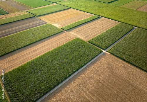 geometric aerial shot of pa...