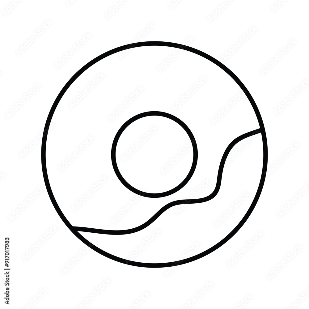 donugt line icon with white background vector stock illustration donugt line icon with white background vector stock illustration