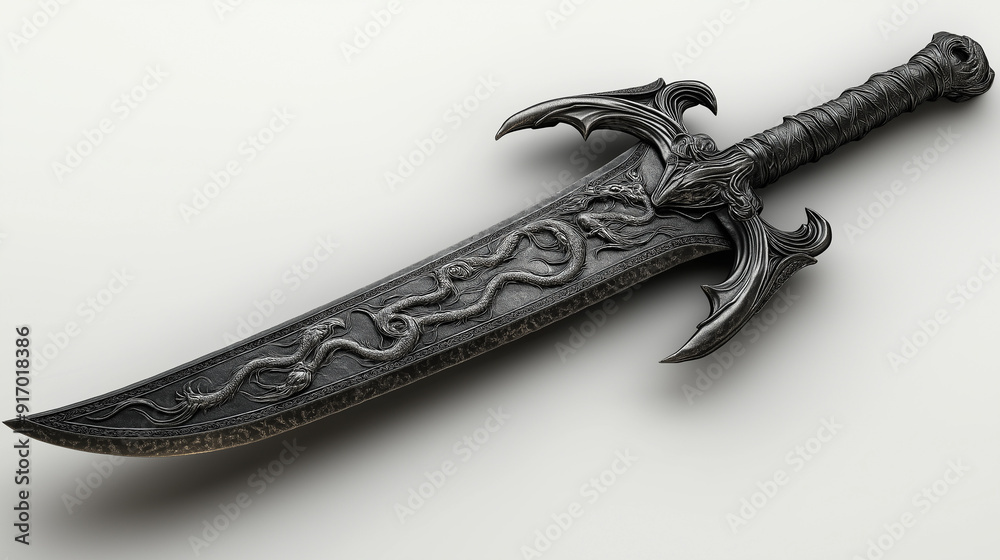 Obraz premium ドラゴンをモチーフにした剣