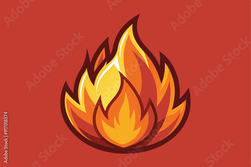 Fire, Flame Flat Icon. Pixel Perfect. For Mobile and Web.