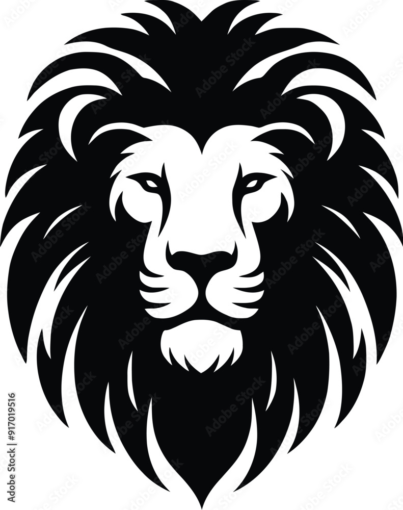 lion head silhouette vector design template lion head silhouette vector design template