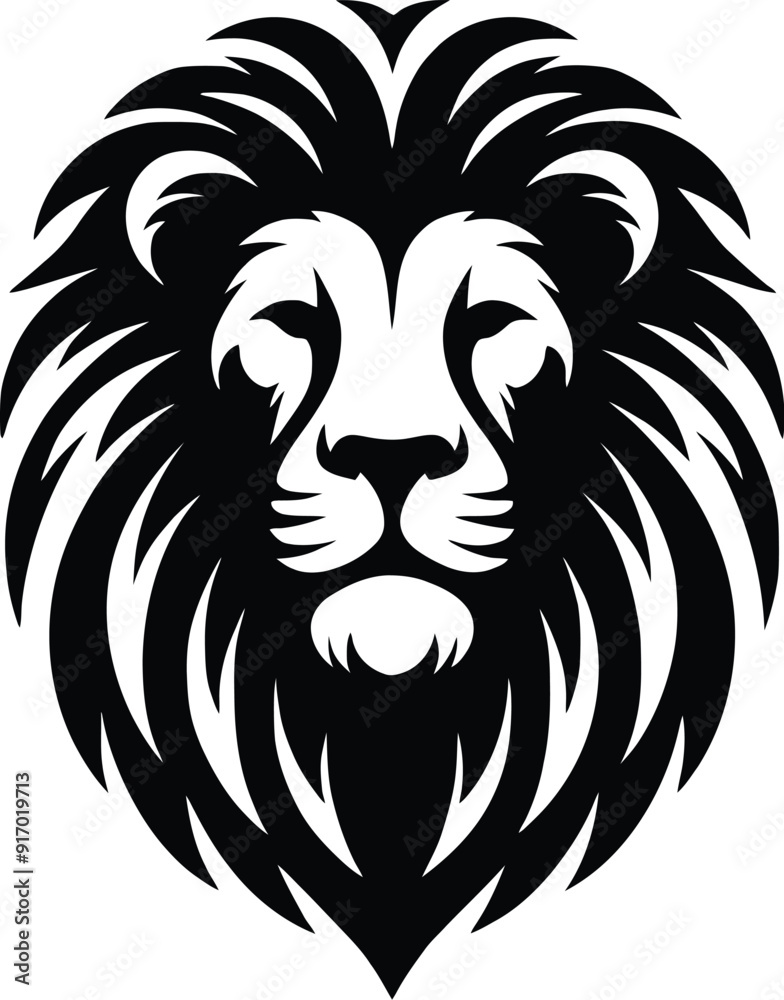 lion head silhouette vector design template lion head silhouette vector design template