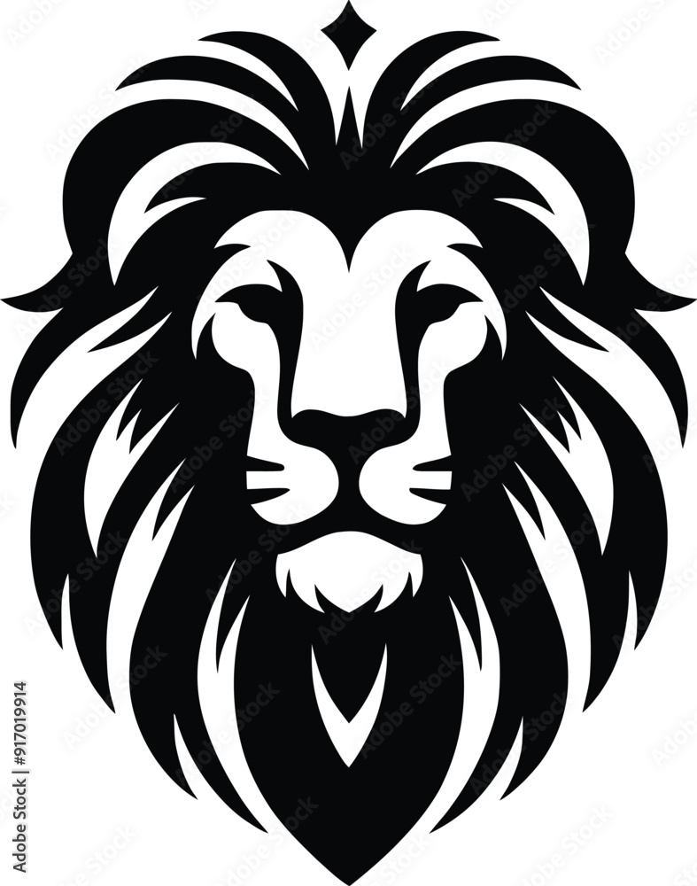 lion head silhouette vector design template lion head silhouette vector design template