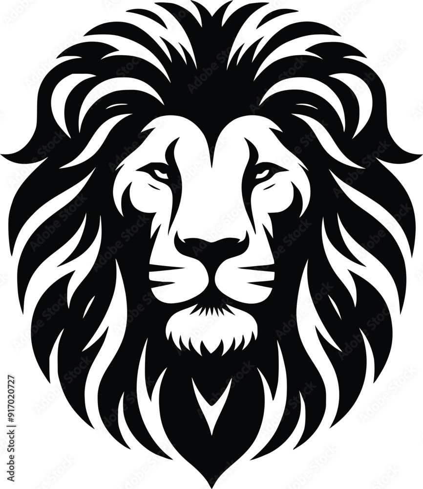 lion head silhouette vector design template lion head silhouette vector design template