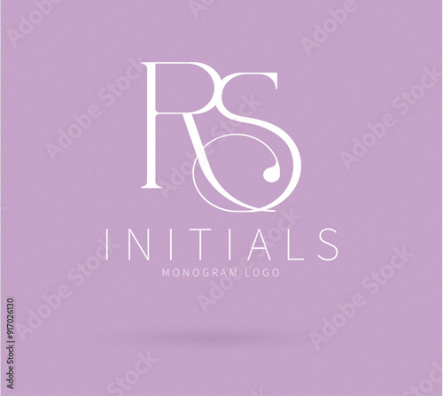 RS Letter Brand Logo, RS Brand logo, RS Monogram Wedding logo, abstract logo design	