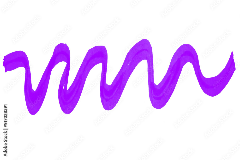 Naklejka premium Purple brush strokes on transparent background.