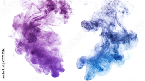 Purple and Blue Smoke Abstract