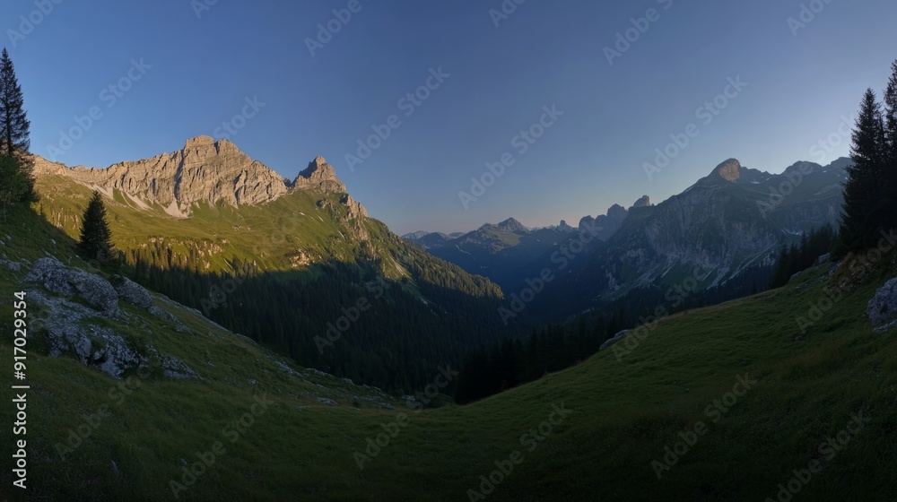 Spectacular Evening Panorama of the Alpine Landscape at Herzogstand Mountain, a Majestic Natural Vista