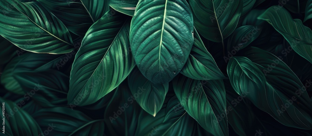 Nature background wallpaper with a dark green leaf texture perfect for a tropical leaf cover page or any design requiring a copy space image Nature background wallpaper with a dark green leaf texture perfect for a tropical leaf cover page or any design requiring a copy space image