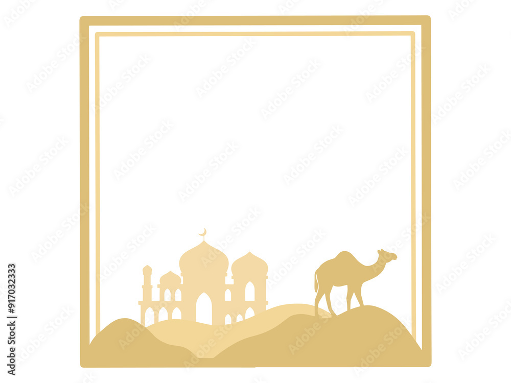 Islamic Mosque Camel Background Illustration Islamic Mosque Camel Background Illustration