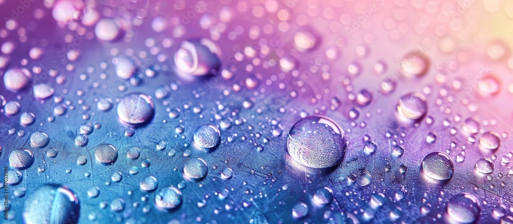 Abstract colored surface in an image with water droplets providing copy space Abstract colored surface in an image with water droplets providing copy space