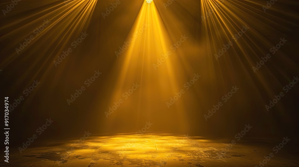 Obraz premium spot light background, yellow glow