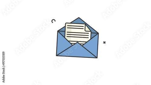 mail icon symbol animation motion graphic for business element and template background