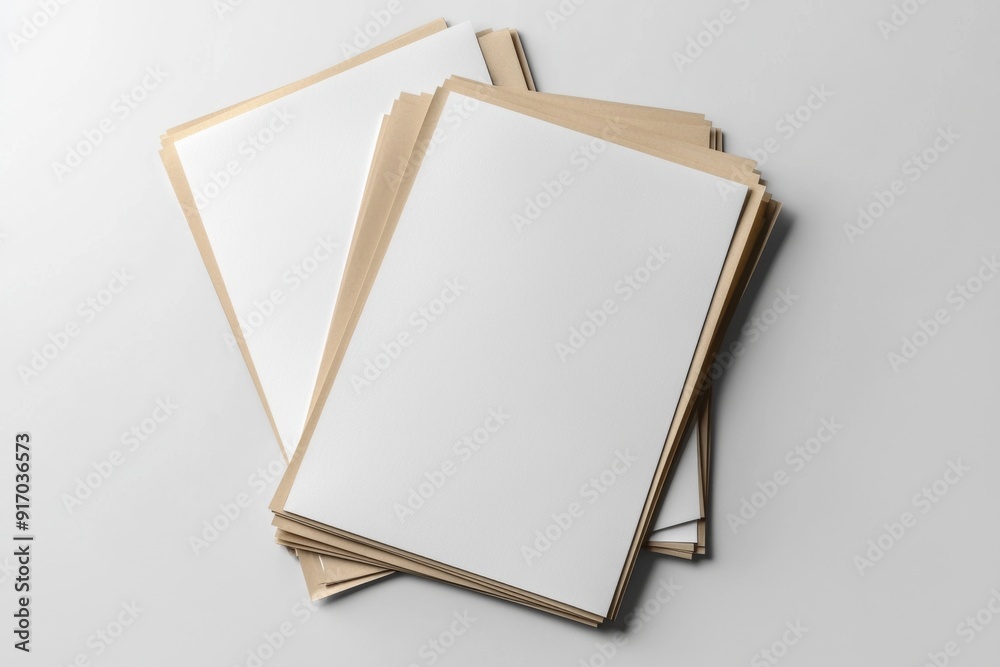 Blank paper mockup on isolated background created with generative ai Blank paper mockup on isolated background created with generative ai
