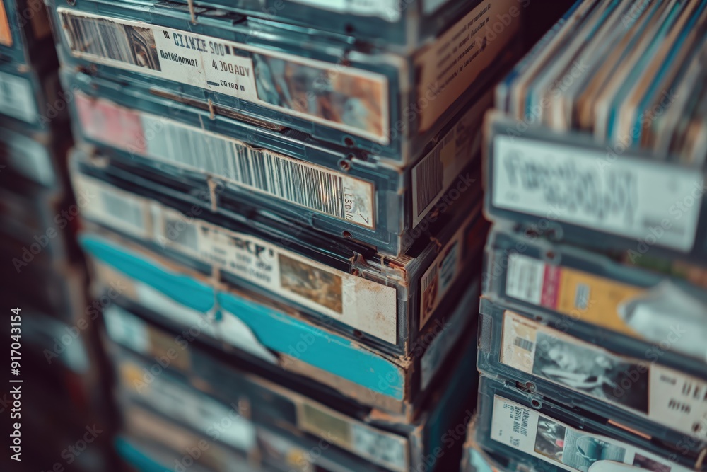 Stack of Old Video Tapes. Stack of Old Video Tapes.