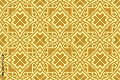 Abstract seamless background pattern - parquet - gold wallpaper - vector Illustration