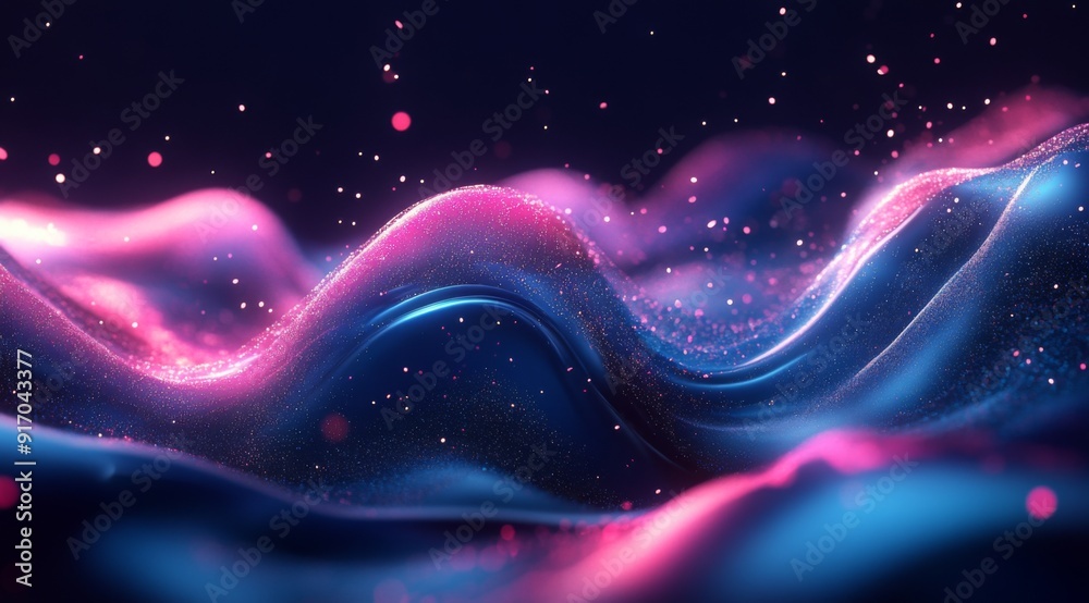 Abstract blue and pink glitter waves background. Abstract blue and pink glitter waves background.