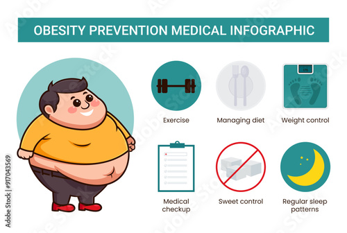 Medical Infographic in Obesity Prevention