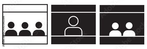 vector set of seller booths