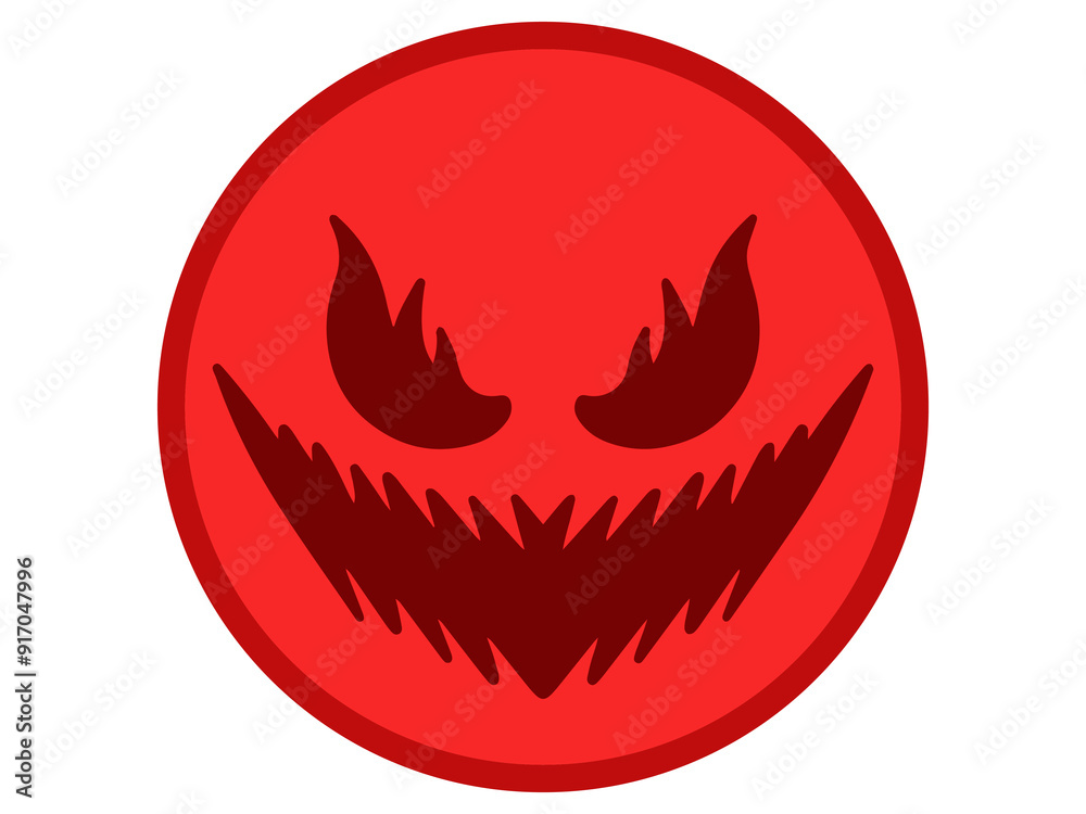 Horror Face Halloween Day Illustration Horror Face Halloween Day Illustration