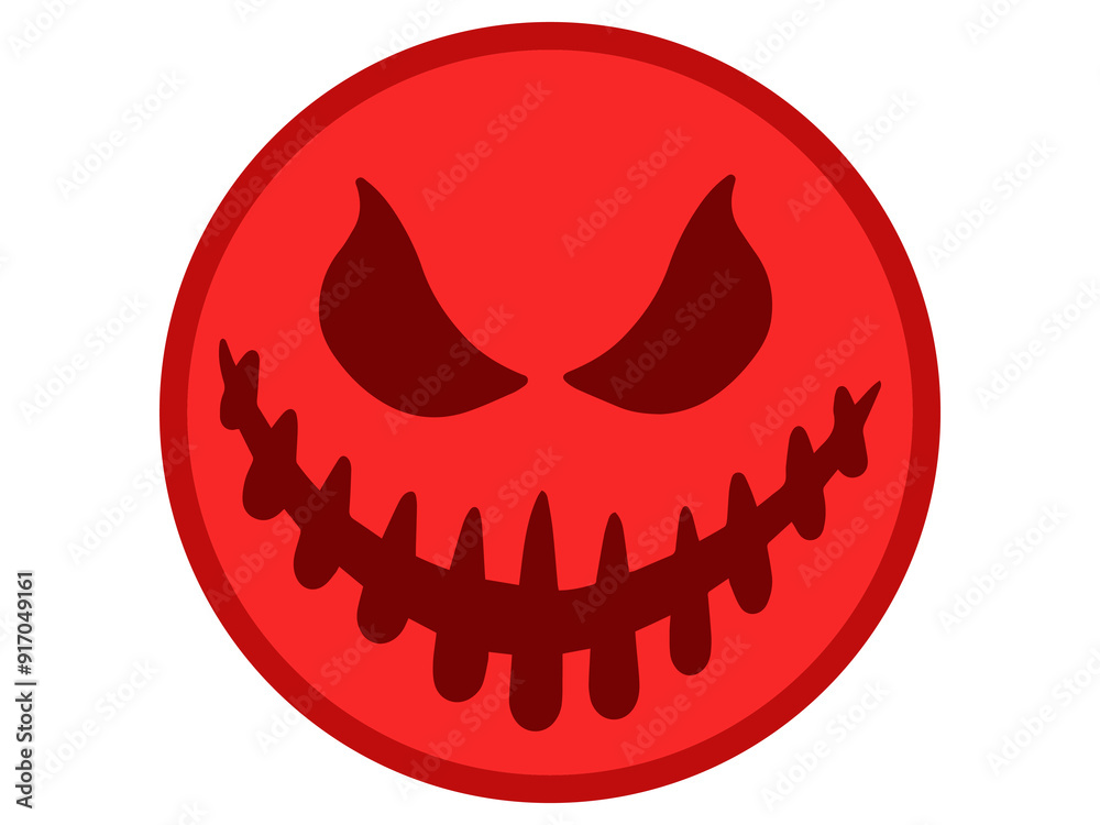 Horror Face Halloween Day Illustration Horror Face Halloween Day Illustration