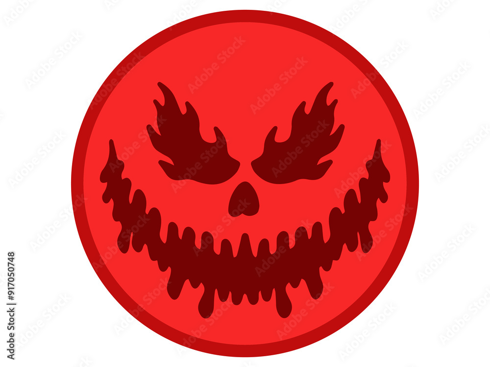Horror Face Halloween Day Illustration Horror Face Halloween Day Illustration