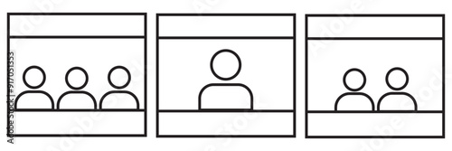Sales booth symbol icon