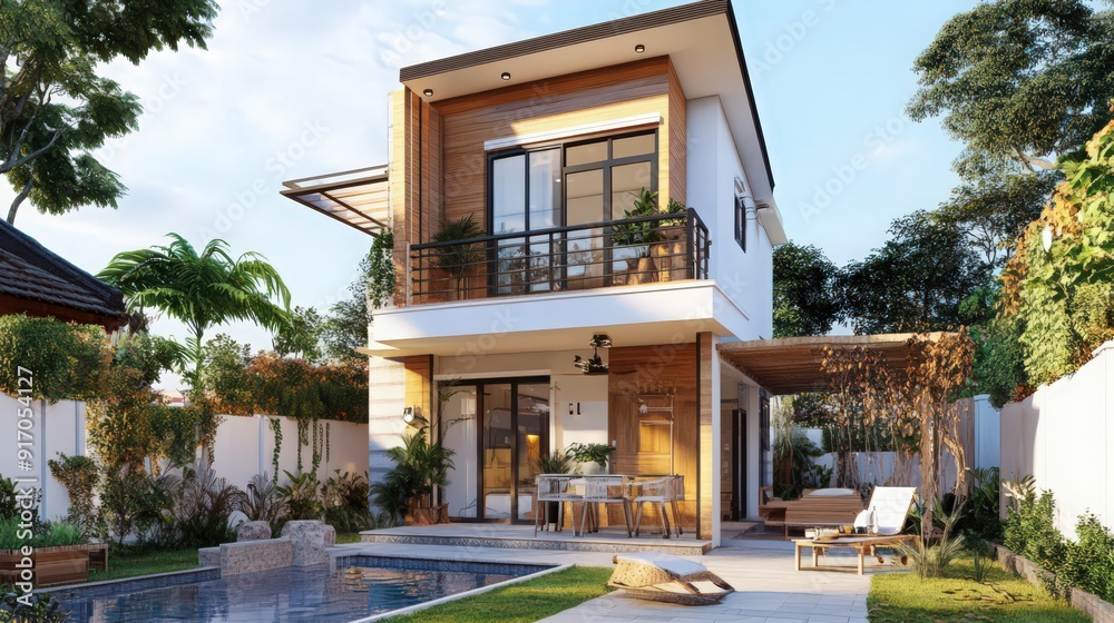 A compact 2-storey house with an efficient layout, including smart storage solutions, A compact 2-storey house with an efficient layout, including smart storage solutions,