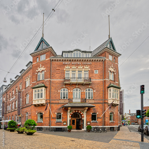 Obraz na płótnie First Hotel Grand in Odense is a retro city hotel from 1897 w salonie