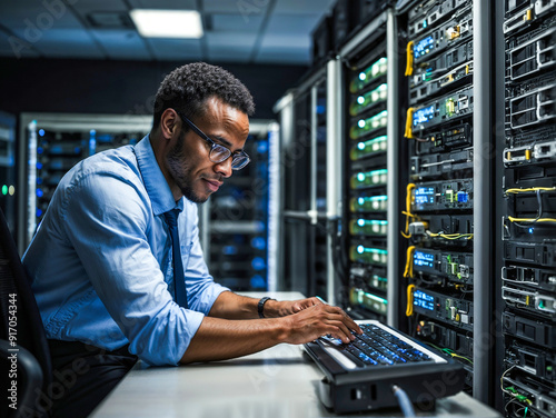 businessman working on computer