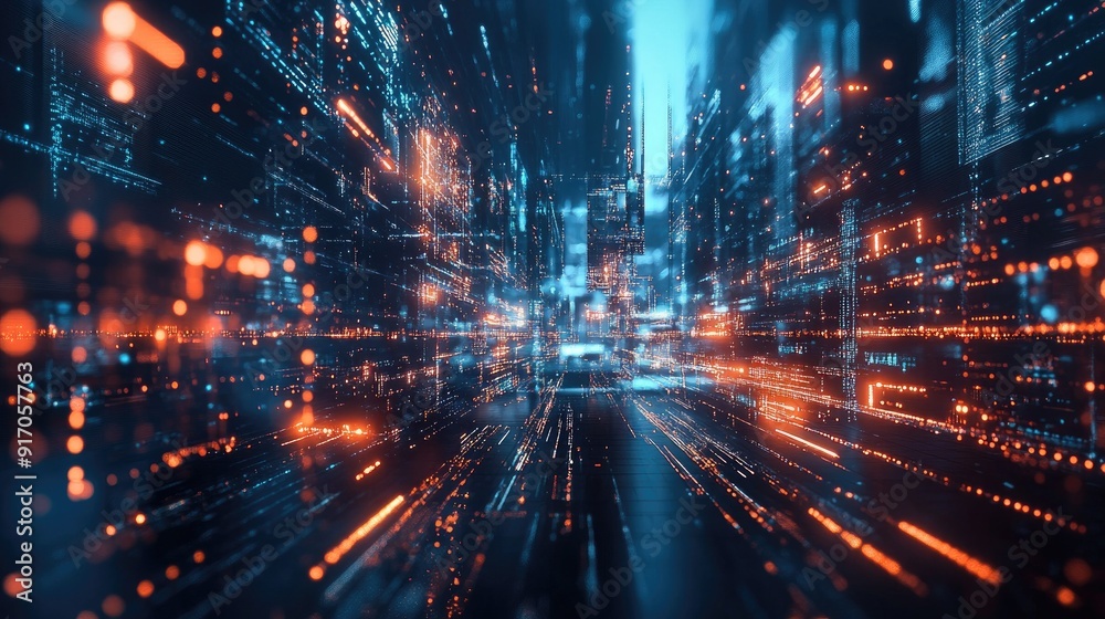 High-tech scene of AI technology generating complex algorithms and data visualizations, illustrating advanced technological capabilities High-tech scene of AI technology generating complex algorithms and data visualizations, illustrating advanced technological capabilities
