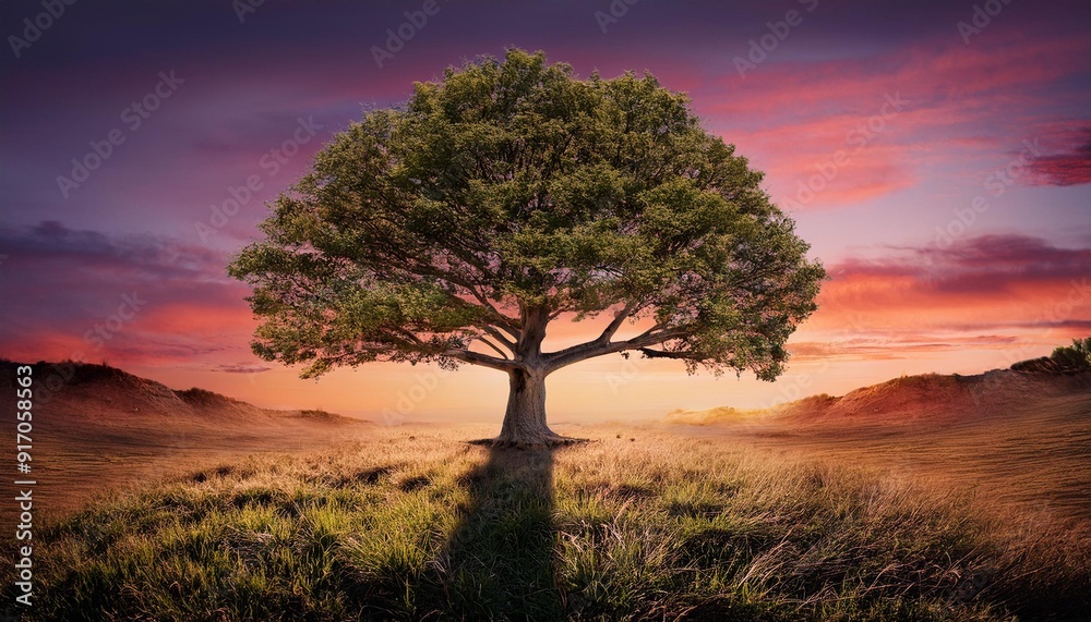 Obraz premium tree at sunset