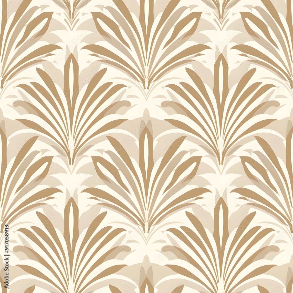 Elegant beige floral pattern on a soft cream background. Elegant beige floral pattern on a soft cream background.
