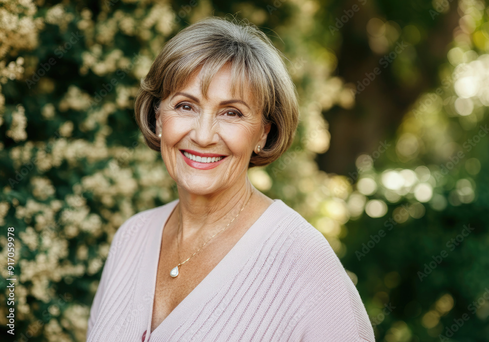 Portrait of a senior woman looking at camera with happy smile. Portrait of a senior woman looking at camera with happy smile.