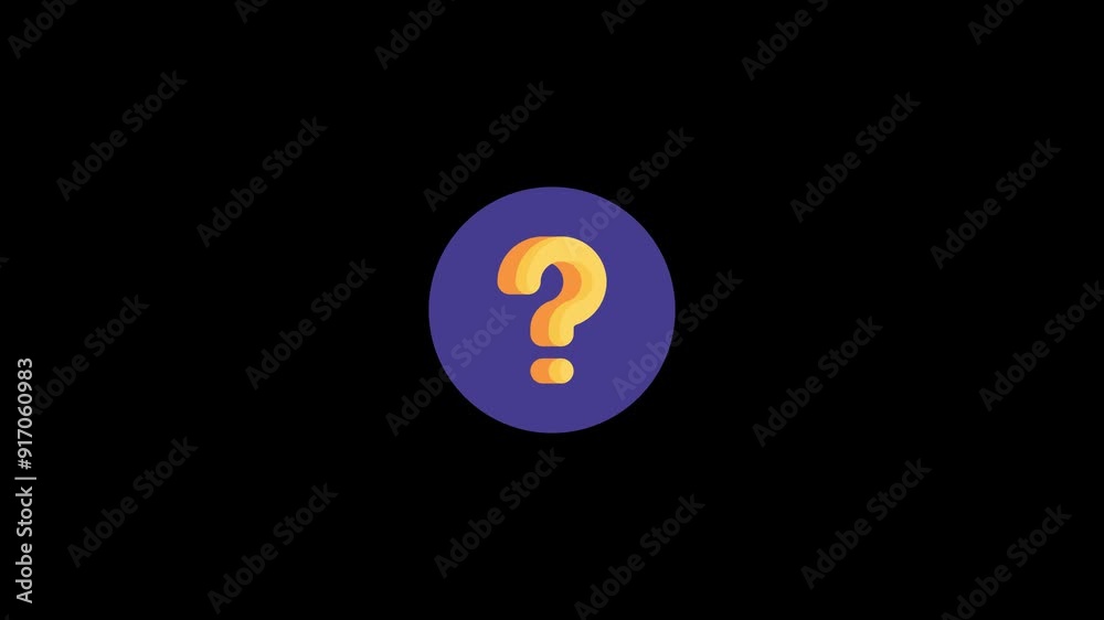 Question Mark animation screen. Doubts, Choosing, final decision, Why asking concept. Faq problem solution Help symbol. Question Mark Question Mark animation screen. Doubts, Choosing, final decision, Why asking concept. Faq problem solution Help symbol. Question Mark