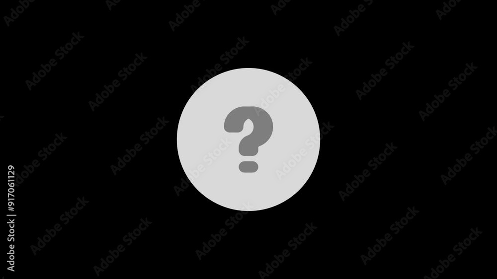 Question Mark animation black screen. Doubts, Choosing, final decision, Why asking concept. Faq problem solution Help symbol. Question Mark exclamation with Point. Question Mark animation black screen. Doubts, Choosing, final decision, Why asking concept. Faq problem solution Help symbol. Question Mark exclamation with Point.