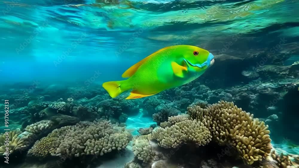 beautiful green FIsh on ocean beautiful green FIsh on ocean